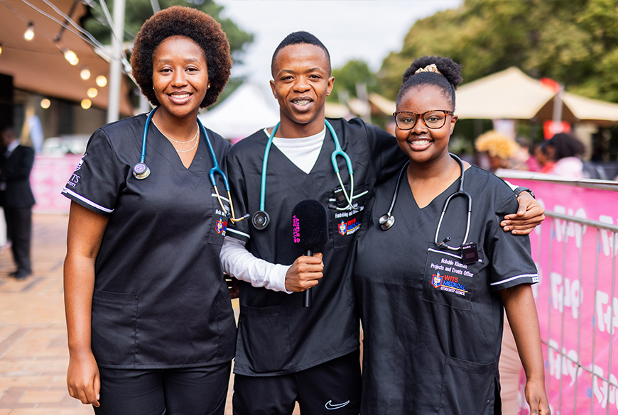 Wits medical students at 947 Varsity invasion